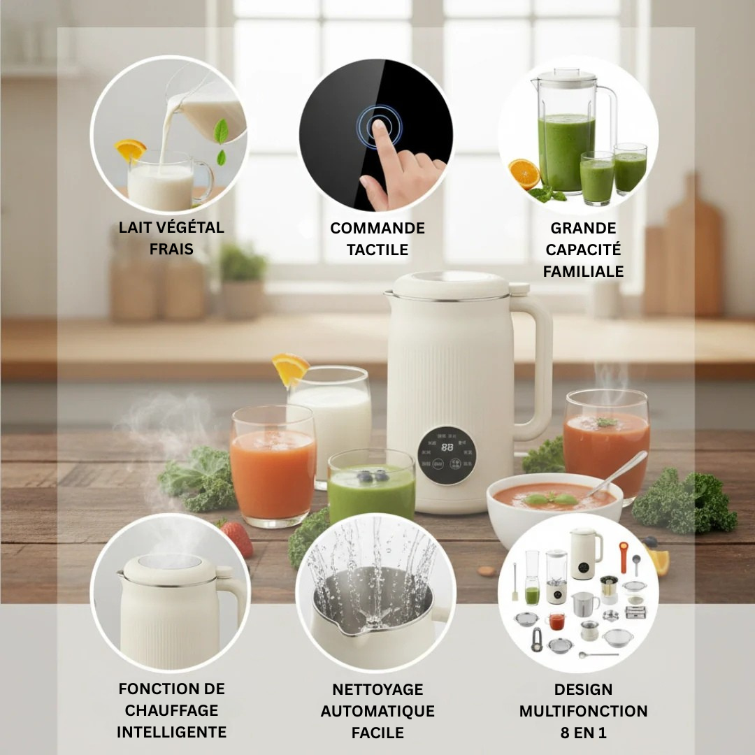 VitaMixia - Verwandeln Sie Mandeln für 30 Cent in 1 Liter cremige Milch. In 3 Minuten.