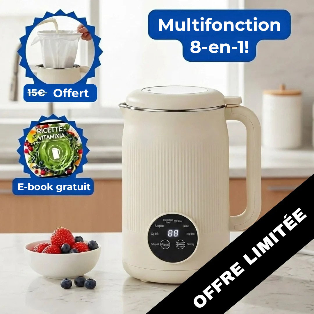 VitaMixia - Verwandeln Sie Mandeln für 30 Cent in 1 Liter cremige Milch. In 3 Minuten.