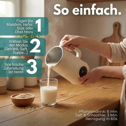 VitaMixia 8-in-1 Multifunktionsgerät — Pflanzendrinks, Säfte & mehr