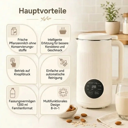 VitaMixia – Multifunktion 8-in-1 zur Zubereitung von Pflanzendrinks, Säften und vielem mehr.