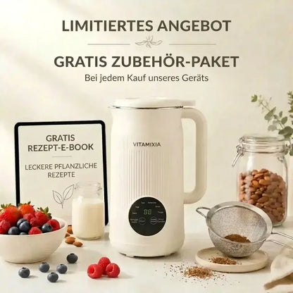 VitaMixia – Multifunktion 8-in-1 zur Zubereitung von Pflanzendrinks, Säften und vielem mehr.