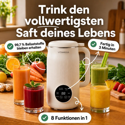Vitamixia: Das 8-in-1-Gerät, das 100 % Ihrer Ballaststoffe bewahrt – und sich selbst reinigt.