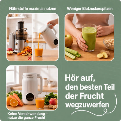 Vitamixia: Das 8-in-1-Gerät, das 100 % Ihrer Ballaststoffe bewahrt – und sich selbst reinigt.