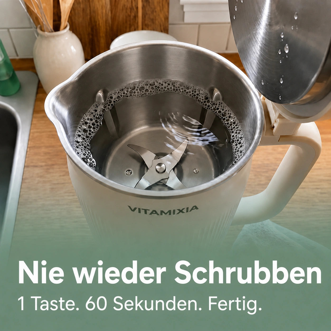 Vitamixia: Das 8-in-1-Gerät, das 100 % Ihrer Ballaststoffe bewahrt – und sich selbst reinigt.