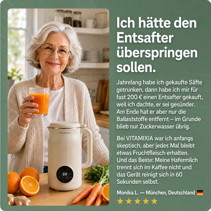 Vitamixia: Das 8-in-1-Gerät, das 100 % Ihrer Ballaststoffe bewahrt – und sich selbst reinigt.